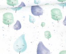 Sommersweat - Bio-Qualität - Cotton Candy - Kombi - Mint - Little Love  - abby and me