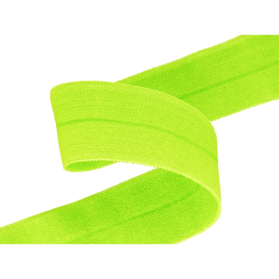 1m Schrägband - Saumband - Elastisch - NEON - 20mm - Neongelb