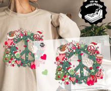 Onkel Bo's Bügelbilder - DIN A4 - Joyful Christmas - Peace Wreath - BIG - Weihnachten