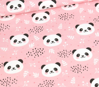 Sommersweat - Cute Pandas - Rosa - Bio Qualität - abby and me