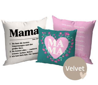 Kissenstoff - DIY - Kissen-Set - Mama - die Beste - Velvet - abby and amy