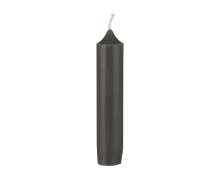 1 kleine Kerze - Kurze Stabkerze - Paraffin - 11cm - Ø 2,2cm  - Dunkelgrau