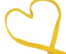 1m flache Kordel - Hoodieband - Kapuzenband - Senfgelb