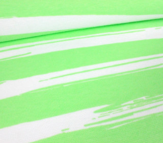 Rib - Painted Stripes - Pistazie - Bündchenstoff