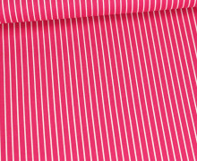 Baumwolle - Webware - Popelin - Bedruckt - Schmale Streifen - Pink