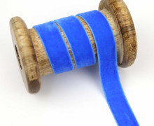 1 Meter Samtband - Zierband - Dekoband - 15 mm - Royalblau