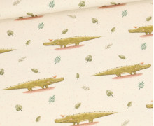 Modal Jersey - Krokodil - Vogelfreund - Creme - abby and me