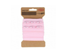 3m Endlosreißverschluss + Nicht teilbar - 6 eckige Zipper - Rosa