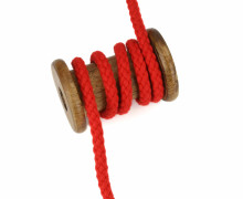 1m Hoodieband - Schmale Kordel - Bademantelkordel - Geflochten - 8mm - Rot