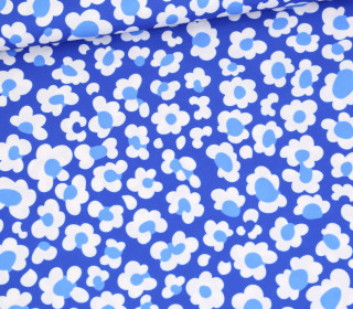 Outdoorstoff - Groovy Vibes - Leo Daisies - Royalblau - Sanne Paul - abby and amy