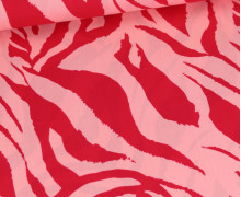Viskose - Blusenstoff - Animal Print - Zebra - Rosa/Magenta