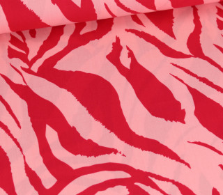Viskose - Blusenstoff - Animal Print - Zebra - Rosa/Magenta