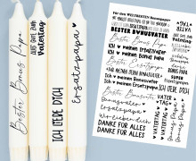 DIN A4 - Tattoofolie - Vatertag - Bonuspapa - für Kerzen / Keramik