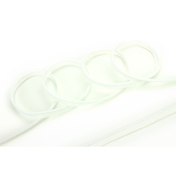 1 Meter elastisches Paspelband/Biesenband - Matt - Cremeweiß