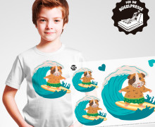Onkel Bo's Bügelbilder - DIN A4 - Guinea Pigs in Summer - Surfen - Kristina Hölzl - BIG