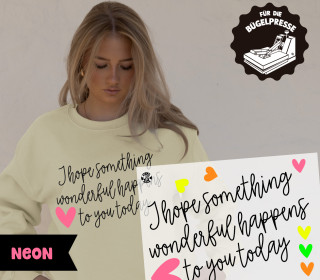 Onkel Bo's Neon Bügelbilder - DIN A4 - Something Wonderful - BIG