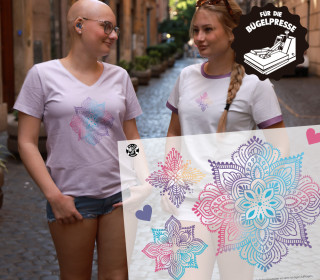 Onkel Bo's Bügelbilder - DIN A4 - Mandala - Farbverlauf - Bunt - Hamburger Liebe - BIG