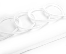 1 Meter elastisches Paspelband/Biesenband - Matt - Schneeweiß