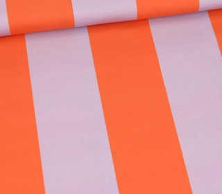 Webware - Feste Baumwolle - Half Panama - Big Fat Stripes - Orange/Flieder - abby and me