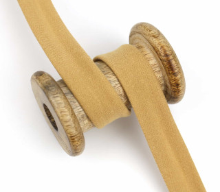 1 Meter elastisches Schrägband - 20mm - Jersey - Beigebraun