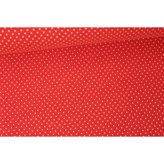 Jersey Pünktchen Punkte Dots 1mm Color Love Rot/Weiß