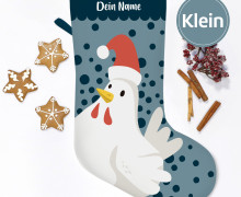 DIY-Nähset - Nikolaussocke - KLEIN - Softshell - Nikolaushuhn - Käselotti