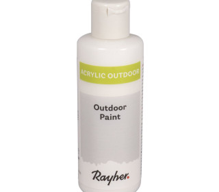 Acrylfarbe - 80ml - Outdoor - Wasserbasis - Rayher - Weiß