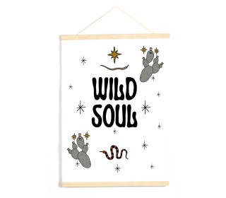 DIY-Stoffposter - Lettering - Wild Soul
