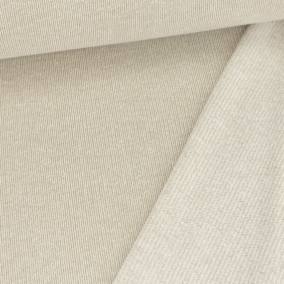 Strickstoff - Feinstrick - Meliert - Creme/Sand