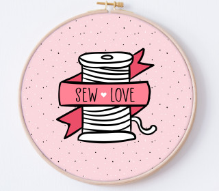 DIY Stickrahmen - Sew Love - Stickrahmen Bild - zum Selbermachen