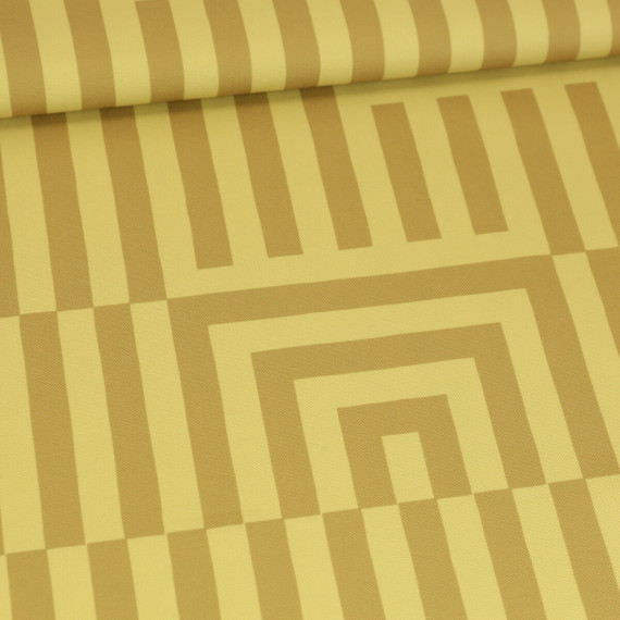 Outdoorstoff - frischer Frühling - Streifen - Blassgrün/Olivgelb - Sanne Paul - abby and amy