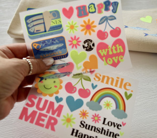 Onkel Bo's Bügelbilder - 1 NEON Überraschungsbogen - vielfältig nutzbar - Wunschgeschenk