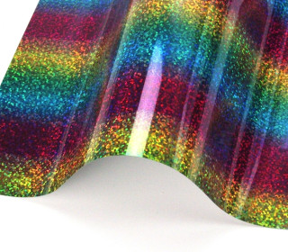 A4 Holographie Flex - Bügelfolie - Regenbogen