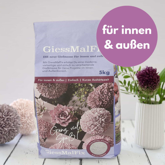 5Kg GiessMalFix - Gießpulver - für innen und außen - für Einsteiger - für Einsteiger - Beutel