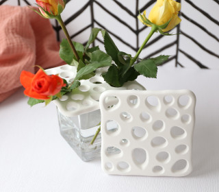 Silikon - Gießform - Blumenretter - Untersetzer - Wabenkreise - Quadrat - vielfältig nutzbar
