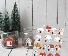 Rub-On Sticker - Christmas Cottages - Tante Henni Rub-Ons - vielfältig nutzbar