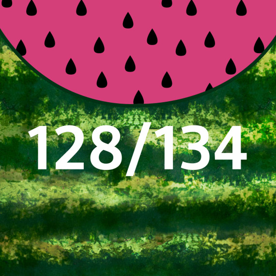 DIY-Nähset Kleidchen - Wassermelone - Größe 128/134 - Softshell - Fasching - Karneval - Kostüm - zum selber Nähen - abby and amy