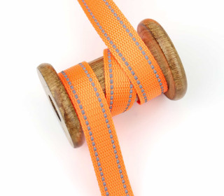 1 Meter Gurtband - Reflektierende Streifen - Neonorange