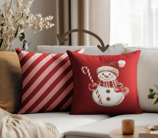 Genähtes Kissen inkl. Inlet - Rustic Christmas - Schneemann - Mein Hanseherz