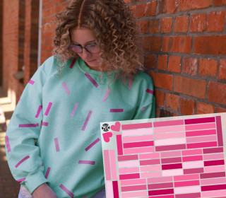 Onkel Bo's Bügelbilder - DIN A4 - Konfetti - Stripes - Rosa