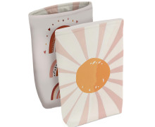 DIY-NÄHSET - Buchtasche - Daisy & Rainbows - Softshell - abby and amy