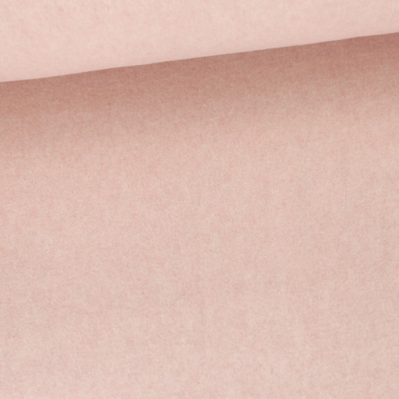 Bio-Baumwoll Fleece - Uni - Melange - Blassrosa