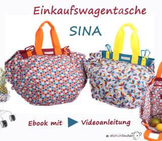 Einkaufswagentasche Sina - Ebook Einkaufstasche mit Videoanleitung