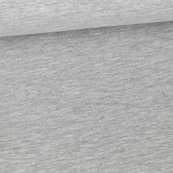 Jersey  - Kombistoff - Uni - Grau Meliert - abby and me