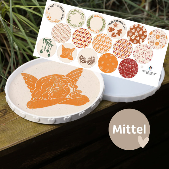 Outdoorstoff - Weihnachtswunder - Inlays für Silikon - Dekoteller - Tablett - Mittel - Lausemia Design Studio - abby and amy
