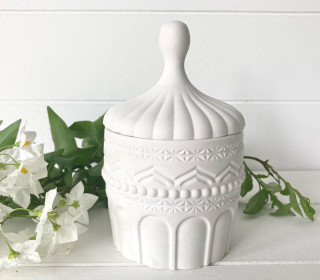 Silikon - Gießform - Dose mit Deckel - für Teelichter - orientalisches Design - vielfältig nutzbar