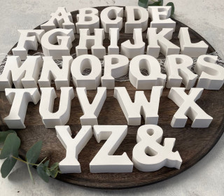 Silikon - Gießform - Buchstabenmatte - Alphabet - mit Serifen - A-Z - & - vielfältig nutzbar