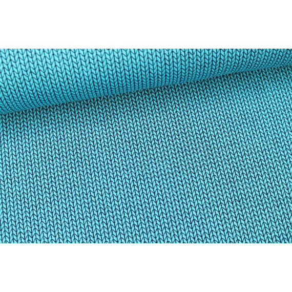 BioJacquard 3D Hipster Square Knit Knit Hamburger Liebe Türkis