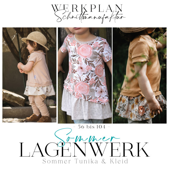 SOMMER LAGENWERK | 56 BIS 104 | TUNIKA & KLEID | A4 & A0