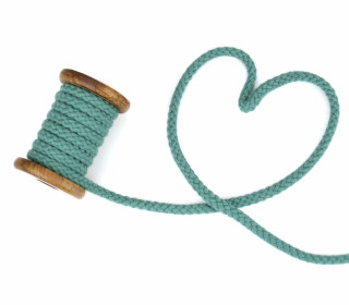 1m Kordel - Baumwolle - Rope Bowl - Uni - 8mm - Minttürkis